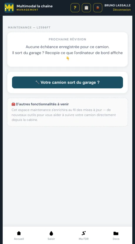 Le passage au garage annoncé au conducteur